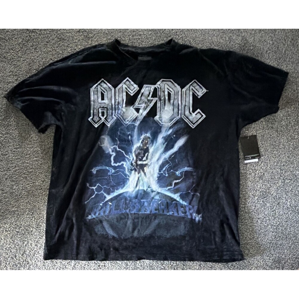 Men's AC/DC U.S. Tour 1996 Black Graphic Music T-Shirt Size Large NWT A11